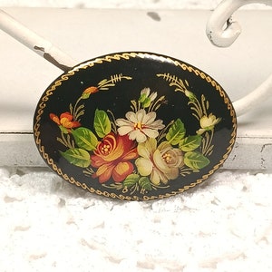 Russian Signed Vintage Flowers Brooch (Blue) main image 0