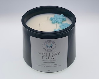 12oz Peppermint Mocha Candle, Chocolate Scent, Vanilla Scent, Christmas Candle, Winter Candle, Coconut Soy Candle, Triple Wick Candle