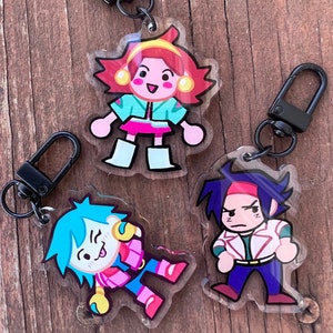 G Gundam Keychains! Domon, Rain, & Allenby | 2" Double-Sided Clear Acrylic