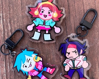 G Gundam Keychains! Domon, Rain, & Allenby | 2" Double-Sided Clear Acrylic