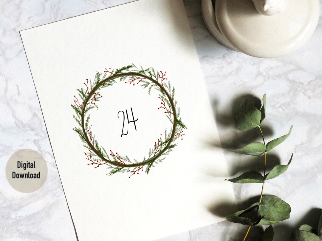 Printable Christmas Scripture Verse Advent Calendar Countdown. Holiday ...