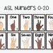 ASL Number Posters, ASL Posters, Printable ASL Posters, Classroom ...
