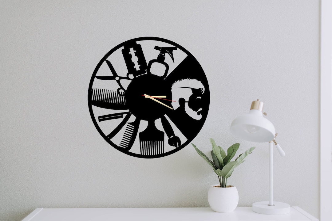 Hairdresser Wall Clock Decor Stylist Art Gift for