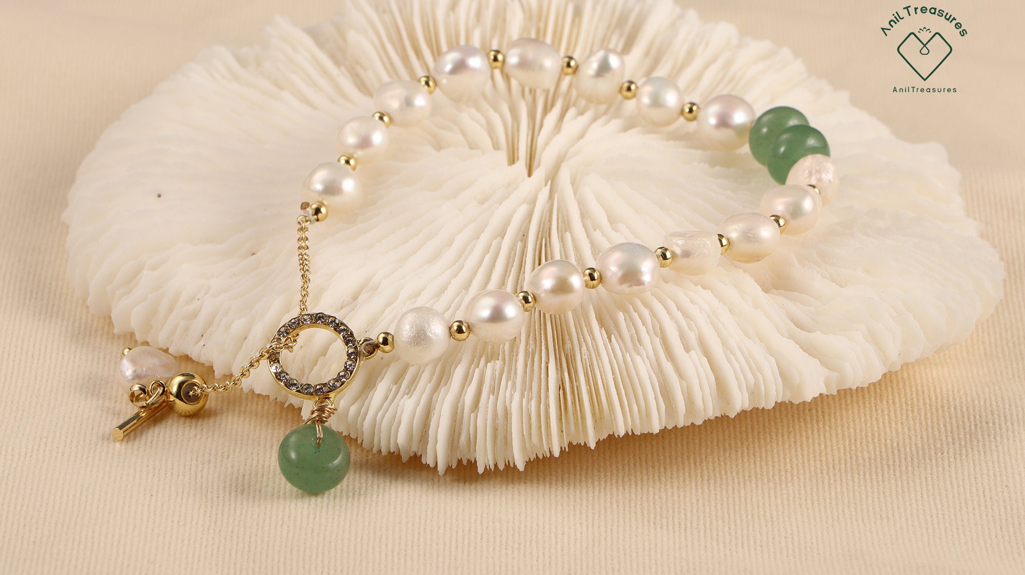 Natural Freshwater Pearl &jade Bracelet Women Beaded Etsy UK