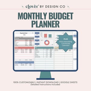 Google Sheets Budget Planner: Smart Calendar, Income & Expense Tracker, Savings, Debt