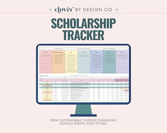 Scholarship Tracker Google Sheets: College, University, Application Organizer, Smart Calendar (Digital Download)