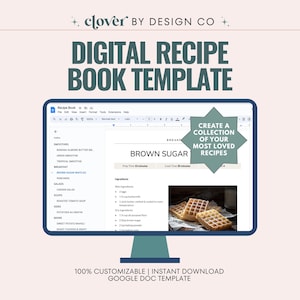 Digital Cookbook, Create a Collection of Your Most Loved Recipes, Family Cookbook (Google Docs, Canva)