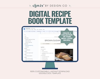 Digital Cookbook, Create a Collection of Your Most Loved Recipes, Family Cookbook (Google Docs, Canva)