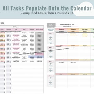 Task For Next Week Google Sheets Task Tracker: Monthly Calendar & Habit Planner (digital ...