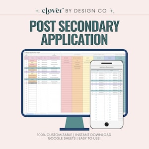 Seguimiento de solicitudes universitarias y universitarias / Organizador de hojas de cálculo de Google para estudiantes, calendario inteligente (descarga digital)