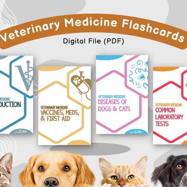 Veterinary Reference Cards Etsy