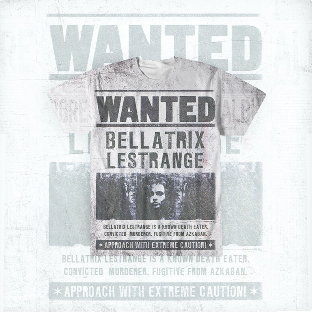 Bellatrix Lestrange Wanted Poster All Over Print Unisex Tshirt - Etsy