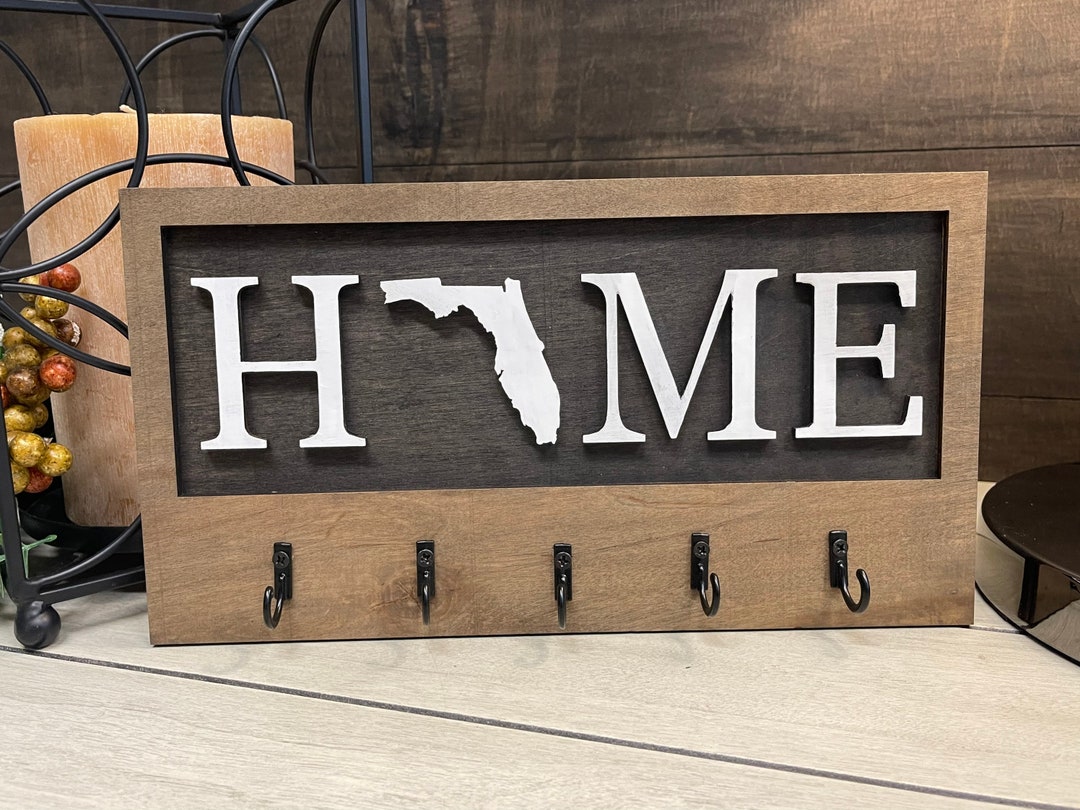 Home State Key Holder, State Key Holder, 3D State Key Holder, Wood Key