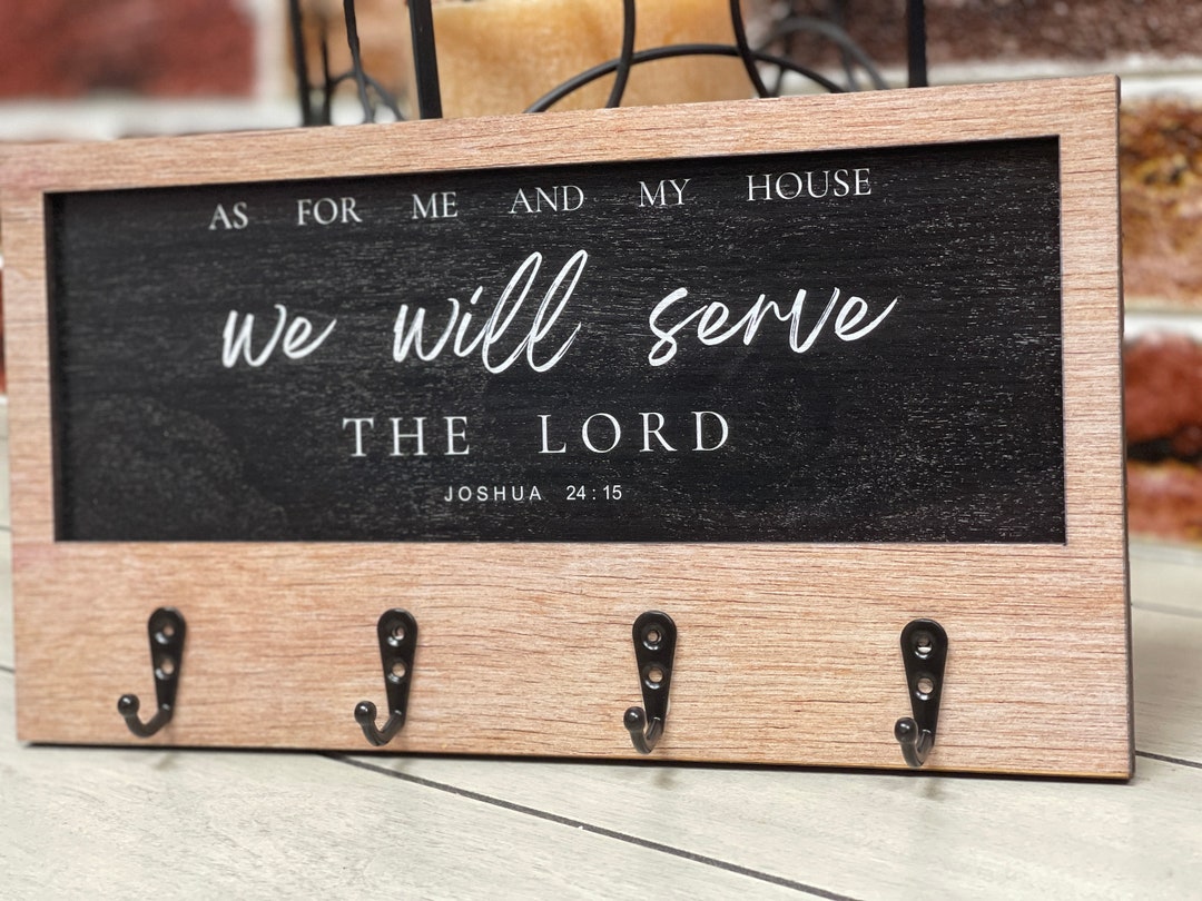 As for Me and My House Key Holder, Joshua 2415 Key Holder, Religious