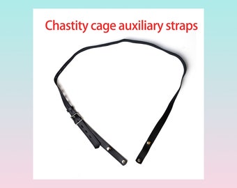 Ceinture d'usure en cuir avec verrou de chasteté, Sangle de taille élastique avec soutien de chasteté, Bande de soutien de chasteté réglable, Ceinture auxiliaire élastique pour cage de chasteté