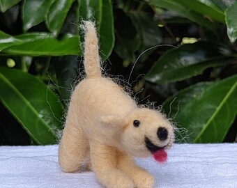 Needle-Felted Puppy, Needle-Felted Animal, Felt Dog, Custom Gift, Custom Pet, Wool Sculpture