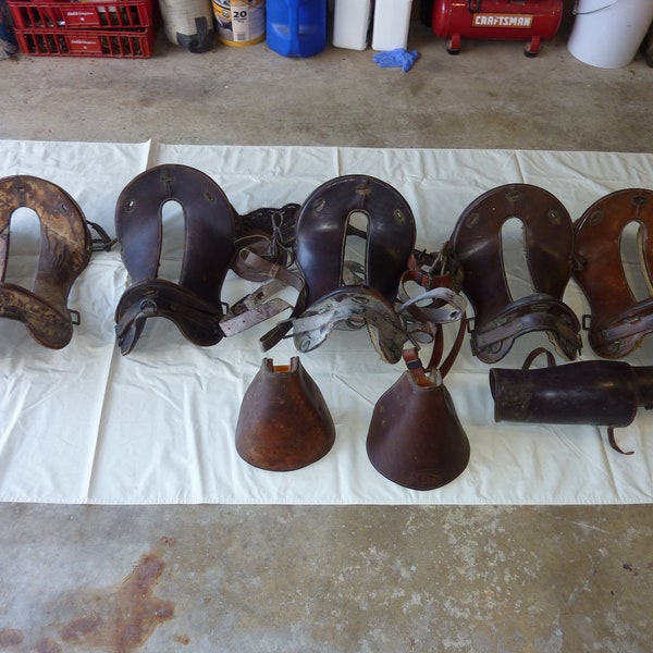 Collection of 5 Genuine WWI McClellan Saddles and Misc Tack!!!