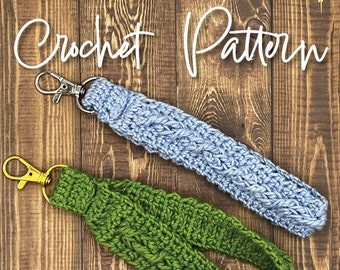 Crochet Pattern - Twist Wristlet Keychain - Key Fob - Wristlet - Crochet Patterns