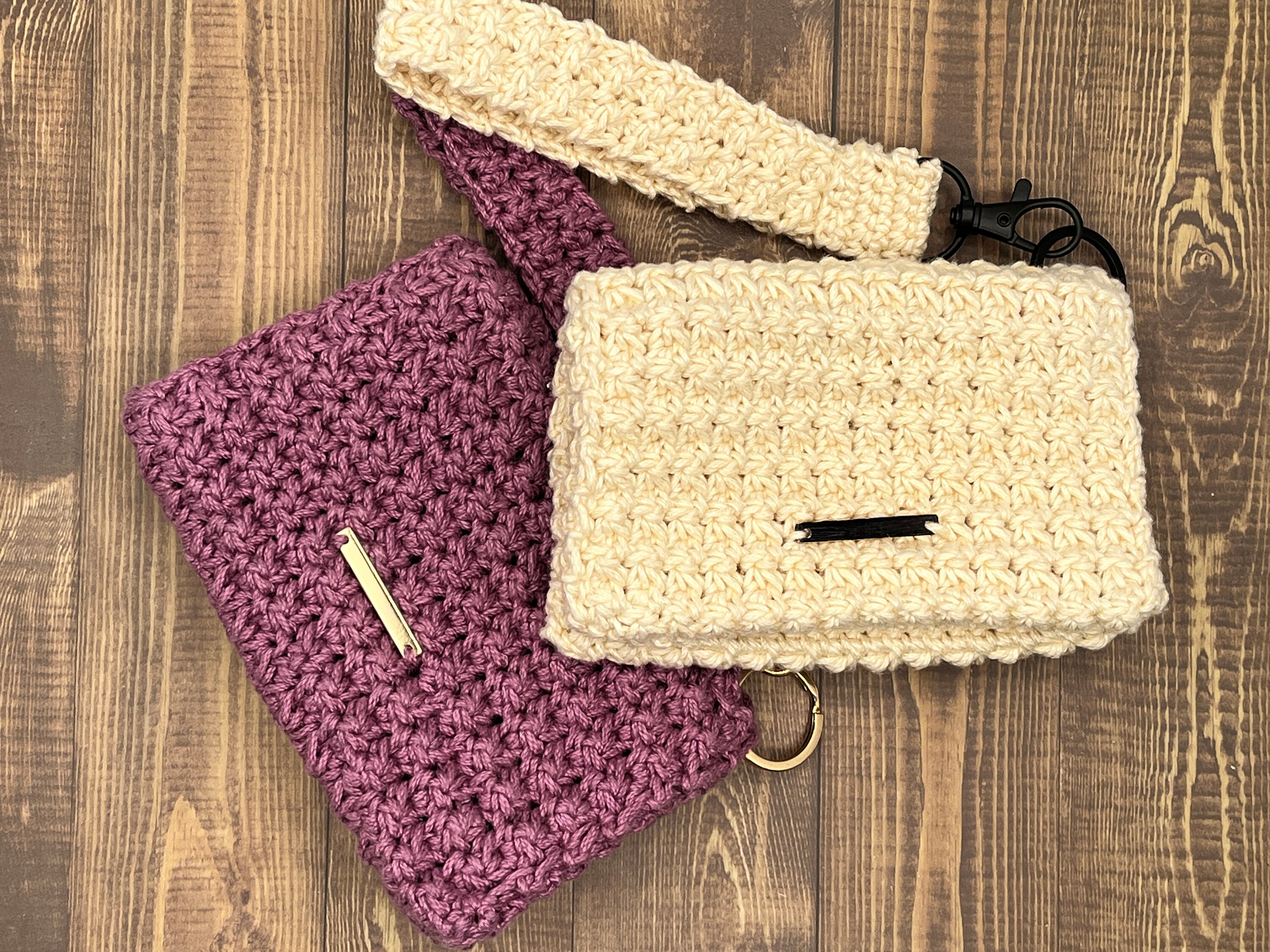 Crochet Pattern Fold Over Wallet With Bonus Wristlet Keychain Pattern