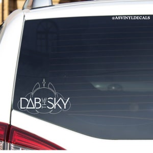 Dab The Sky Dubstep, Trap, Bass, DJ Vinyl Car Decal, Laptop, EDM, Dubstep Sticker