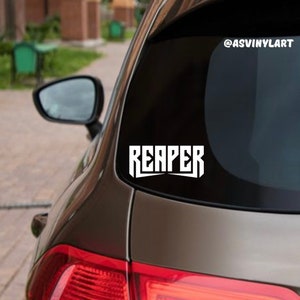 Reaper, Dubstep, DJ Vinyl Car Decal, Laptop, EDM, Rave sticker