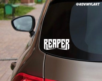 Reaper, Dubstep, DJ Vinyl Car Decal, Laptop, EDM, Rave sticker