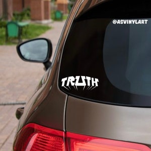 TRUTH, Bass, Riddim, Trap,  DJ Vinyl Car Decal, Laptop, EDM, Dubstep Sticker