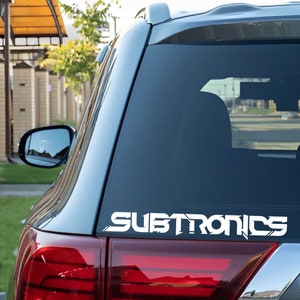 SUBTRONICS Dubstep, Riddim, Bass, DJ Vinyl Car Decal, Laptop, EDM, sticker