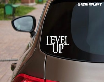 Level Up, Dubstep, Riddim, DJ Vinyl Car Decal, Laptop, EDM, Rave sticker