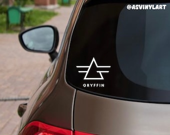 Gryffin, Bass, Trap, DJ Vinyl Car Decal, Laptop, EDM, Dubstep Sticker