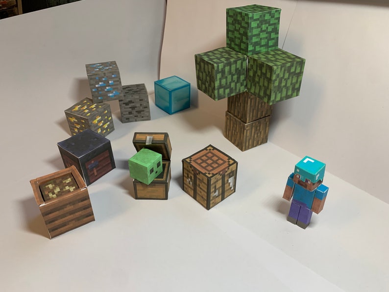 Minecraft Printable Paper Block Minecraft Blocks Papier Instant ...