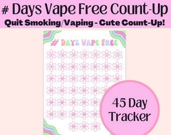 Groovy Quit Vaping/Smoking Sobriety Count-Up
