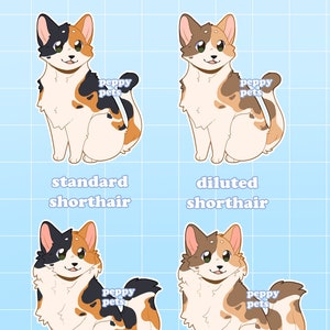 Calico Cat Clear Acrylic Keychain | Double-Sided Cat Breed Glitter Charm | Kawaii Cute Cartoon Style Gift for Pet Lovers