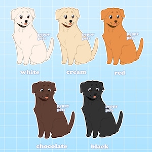 Labrador Retriever Clear Acrylic Keychain | Double-Sided Dog Breed Glitter Charm | Kawaii Cute Cartoon Style Gift for Pet Lovers