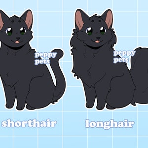 Black Cat Clear Acrylic Keychain | Double-Sided Cat Breed Glitter Charm | Kawaii Cute Cartoon Style Gift for Pet Lovers