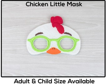 Chicken Little Mask-Adult or Child Size Felt Mask-Costume-Creative-Imaginary Play-Dress Up-Halloween-School Play-Storybook Animal-Farm