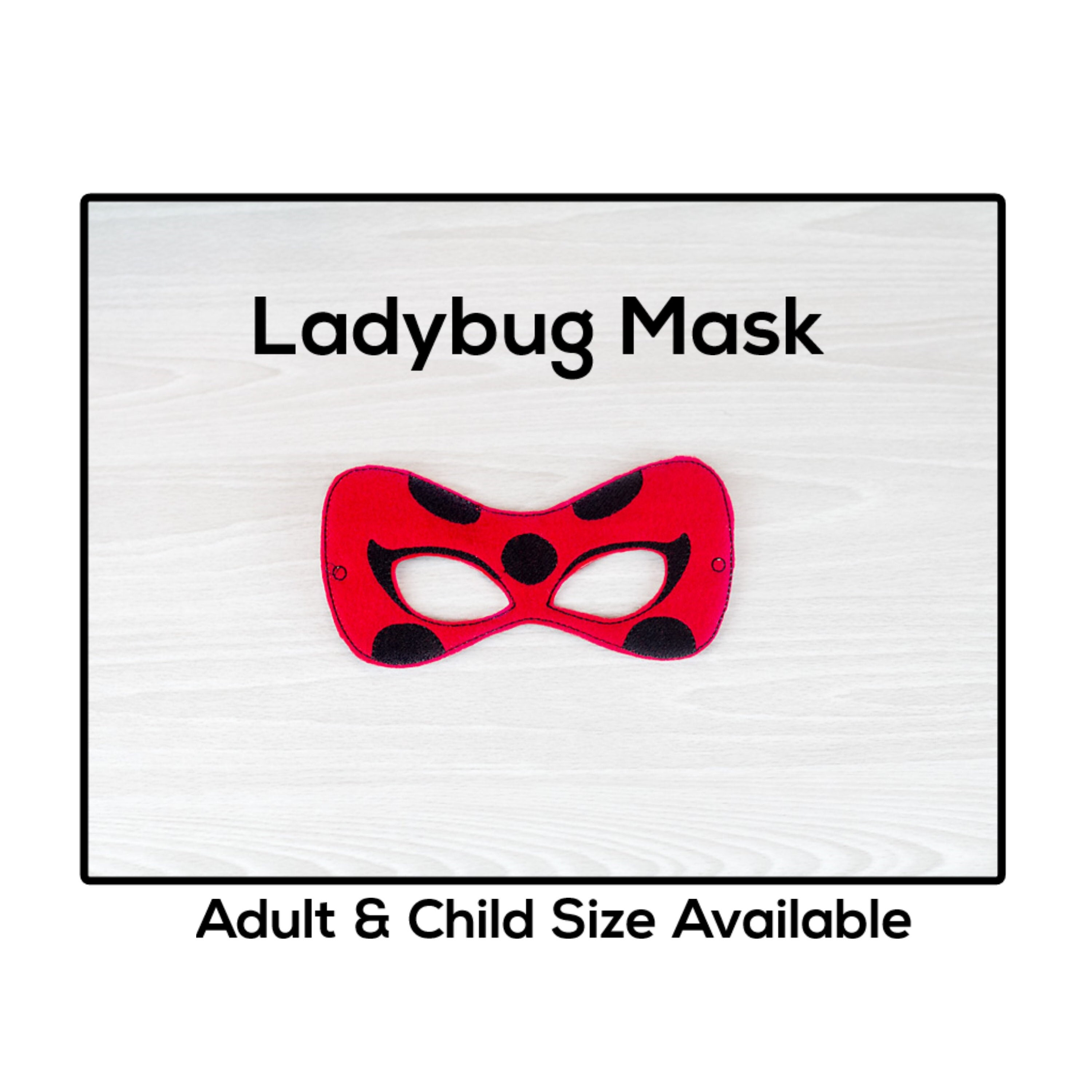 Ladybug Felt Mask Lady Bug Mask Insect Mask Ladybug Costume Lady Bug  Costume Ladybug Birthday Party Lady Bug Party Favor 