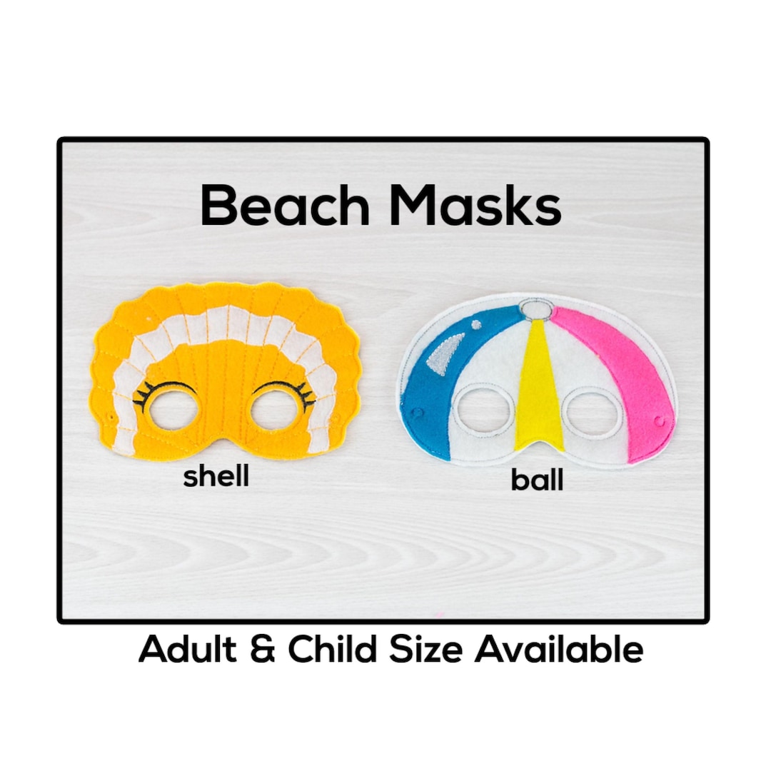 Beach Masks-adult or Child Size Felt Mask-costume-creative-imaginary ...