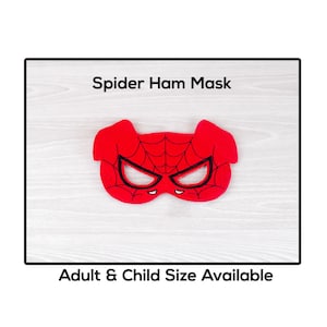 Pig-Spider Mask-Adult or Child Size Felt Mask-Costume-Creative-Imaginary Play-Dress Up-Halloween-School Play-Spider-Pig-Porker-Animal-Ham