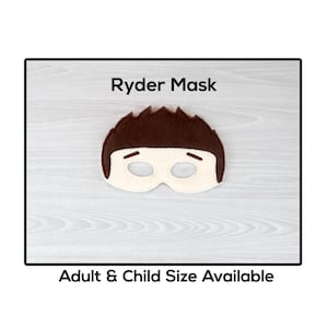 Ryder Mask-Adult or Child Size Mask-Felt Mask-Costume-Creative-Imaginary Play-Dress Up-Halloween Mask-School Play-Leader-Puppy Teacher
