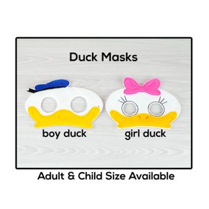 Maschere da papera - Maschera per adulti o bambini - Maschera in feltro - Costume - Gioco creativo e immaginario - Travestimenti - Maschera di Halloween - Recita scolastica - Anatroccolo - Coppia - Partner