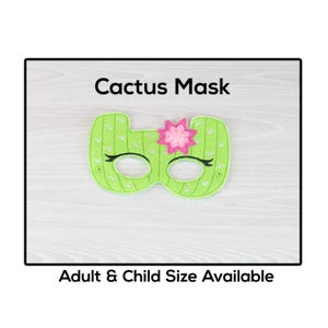 Cactus Mask-Adult or Child Size Mask-Felt Mask-Costume-Creative-Imaginary Play-Dress Up-Halloween Mask-Desert-Plant