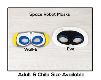Space Robot Masks-Adult or Child Size Felt Mask-Costume-Creative-Imaginary Play-Dress Up-Halloween-School Play-Robot- Outer Space-Story