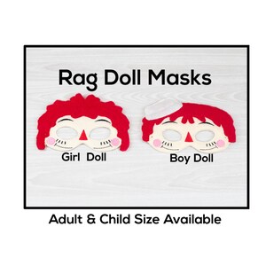 Máscaras de trapo para adultos o niños, de fieltro, para disfraz, para juegos creativos, de imaginación, para Halloween, para la escuela, para cuentos, para niñas y niños.