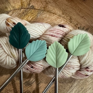 Leaf - Stitch Stoppers - Knitting Needle Point Protectors - Knitting Notions - Tree Leaves - Nature