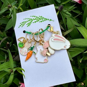 Avvenimenti primaverili - Segnapunti - Set Progress Keeper - Nozioni per il lavoro a maglia - Nozioni per l&#39;uncinetto - Natura - Coniglietto