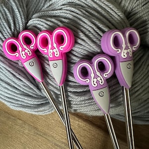 Scissors - Stitch Stoppers - Knitting Needle Point Protectors - Knitting Notions - Craft Snips