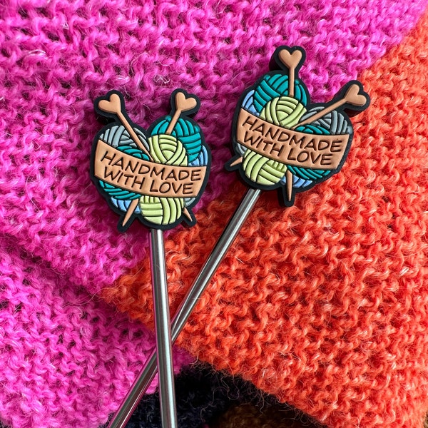 Handmade Yarn Ball Knitting Needle Point Protectors: Stitch Stoppers