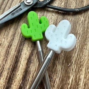 Cactus - Stitch Stoppers - Knitting Needle Point Protectors - Knitting Notions
