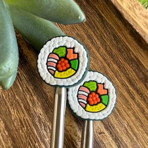 Sushi - Stitch Stoppers - Knitting Needle Point Protectors - Knitting Notions